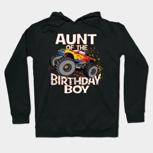 Aunt Of The Birthday Boy Monster Truck Boys Hoodie